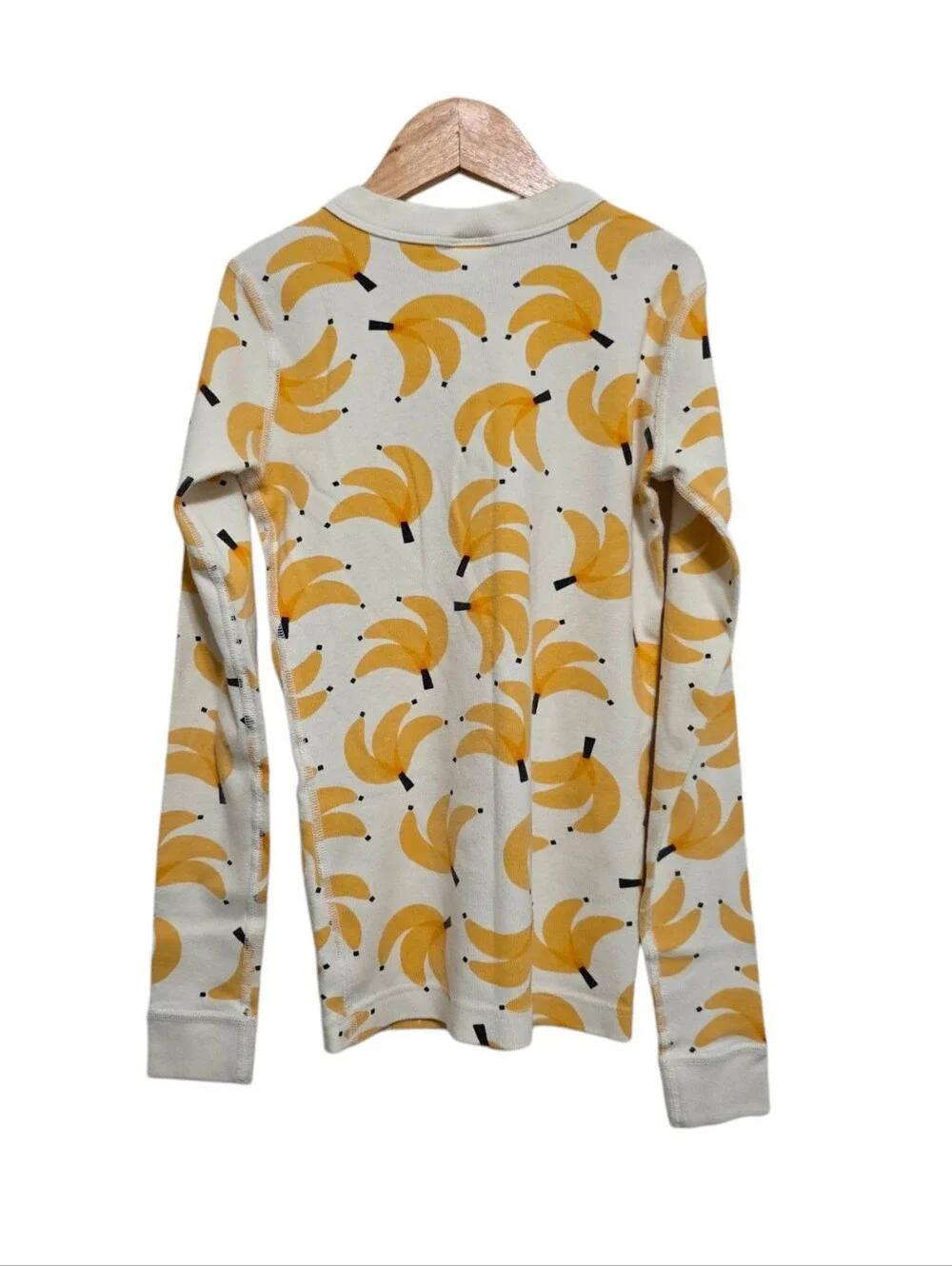 Hanna Andersson Long John Pajama Set in Banana Bunch Size 12